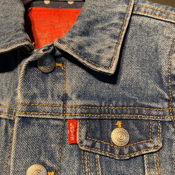 Levi's Denim Trucker Jacket Infant Size 18 M Levi’s Jean Jacket Baby Jacket Blue - Picture 5 of 14